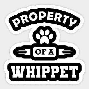 Whippet Dog - Property of a whippet Sticker